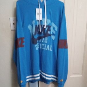 Nwt Xxl Soft Blue Nike Hoodie All Embroidered 🔥🔥 Hoodie 🔥🔥🔥